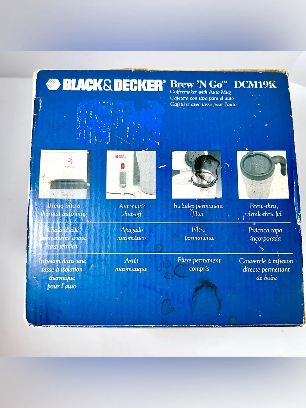Black & Decker Brew ‘N Go Coffeemaker with Auto Mug White DCM19K Open Box